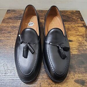 POLO RALPH LAUREN BOOTH 9.5 BLACK CALFSKIN TASSEL LOAFER